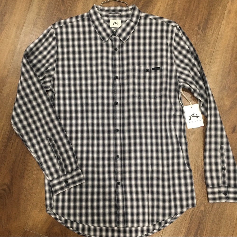 Rusty button down shirt NWT